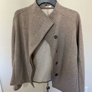 OGL Light Taupe Knit Button-Front Top